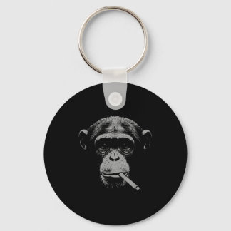 Smoking meme monkey for men women monkey smokingSm Keychain