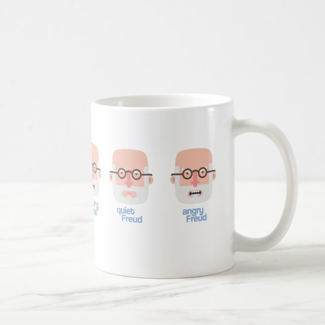 Smoking mug, quiet and Angry Freud Coffee Mug (Right)