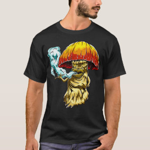 Smoking Mushroom Drugs Pipe Psychedelic Magic Mush T-Shirt