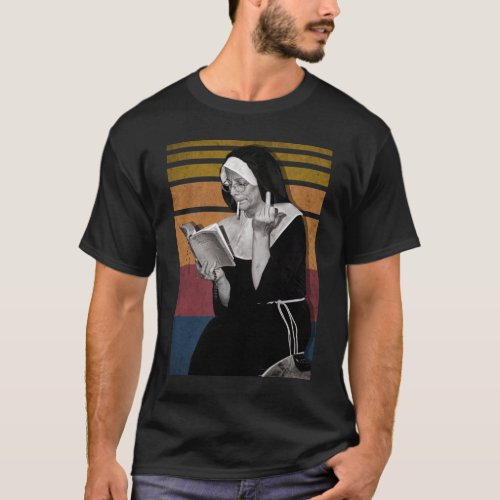 Smoking Nuns Retro Style T_Shirt