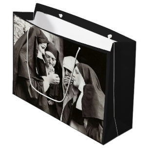 Smoking Nuns Vintage Photography Large Gift Bag