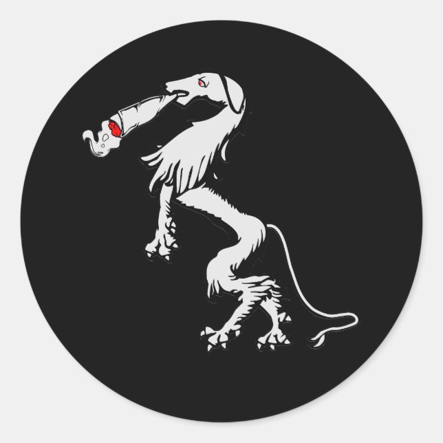 smoking Panther Steiermark Austria Coat of arms Classic Round Sticker (Front)