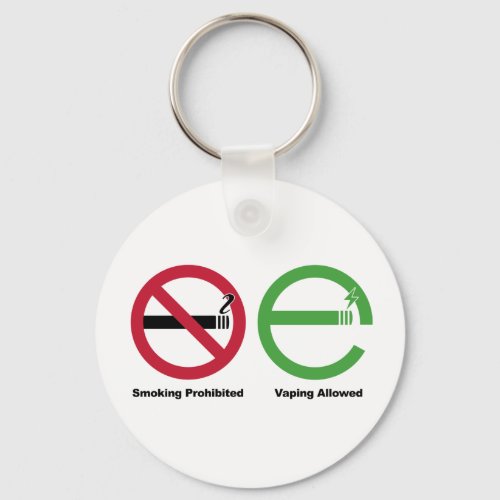 Smoking Prohibited Vaping Allowed Keychain
