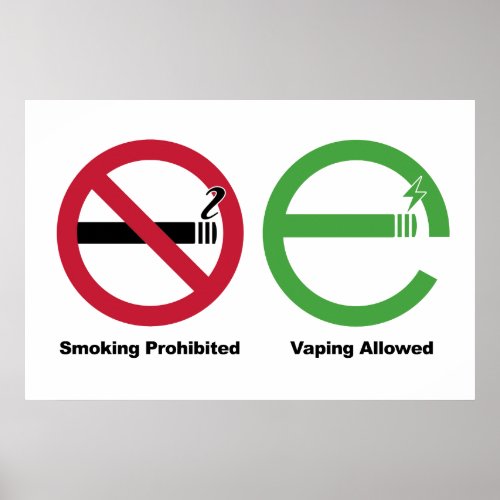 Smoking Prohibited Vaping Allowed Poster