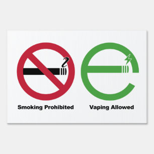 Smoking Prohibited. Vaping Allowed Sign
