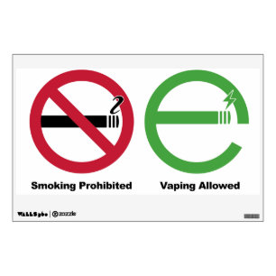 Smoking Prohibited. Vaping Allowed Wall Sticker
