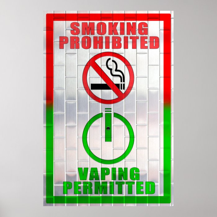 Smoking Prohibited, Vaping Permitted Poster