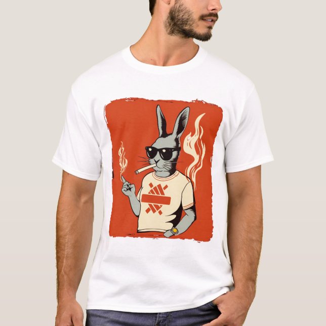 Smoking Rabbit T-Shirt (Front)