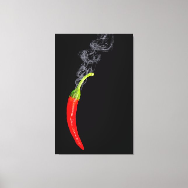 Smoking Red Hot Chili Pepper Canvas Print (Front)