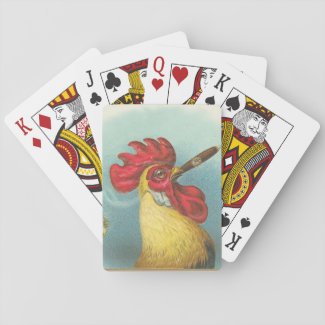 Smoking Rooster Playing Cards
