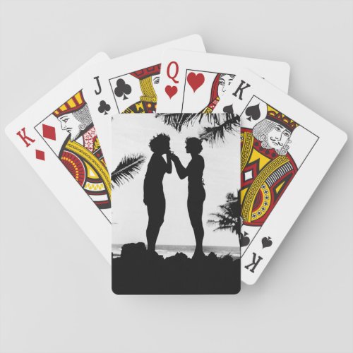 Smoking Silhouette 1940s Poker Cards