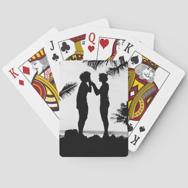 Smoking Silhouette, 1940s Poker Cards (Back)