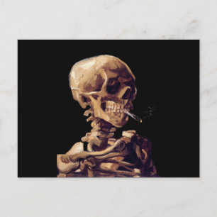 Smoking skeleton by Van Gogh Postcard