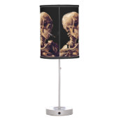 Smoking skeleton by Van Gogh Table Lamp (Back)