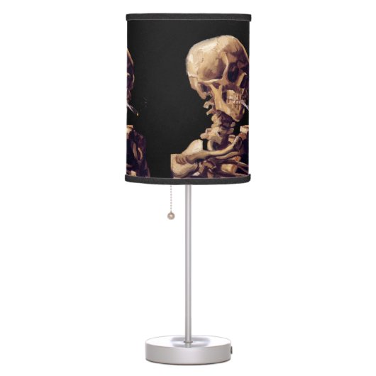 Smoking skeleton by Van Gogh Table Lamp (Right)