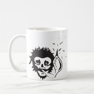 smoking skull coffee mug
