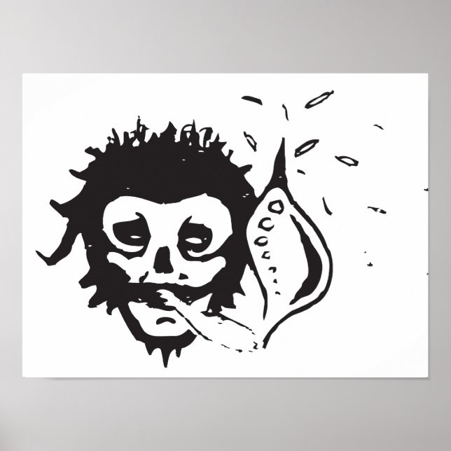 smoking skull poster (Front)