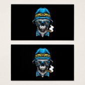 smoking skull wearing bucket hat (Front & Back)
