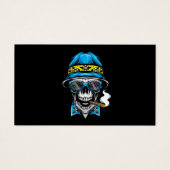 smoking skull wearing bucket hat (Front)