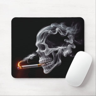 Smoking Skull With a Cigarette Mouse Pad