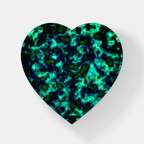 Smoking Stone Green Heart Paperweight