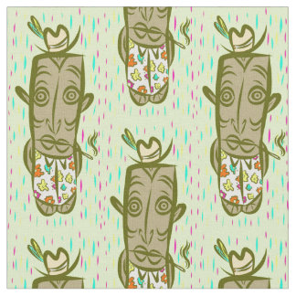 Smoking Tiki Fabric
