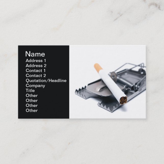 Smoking trap business card (Front)