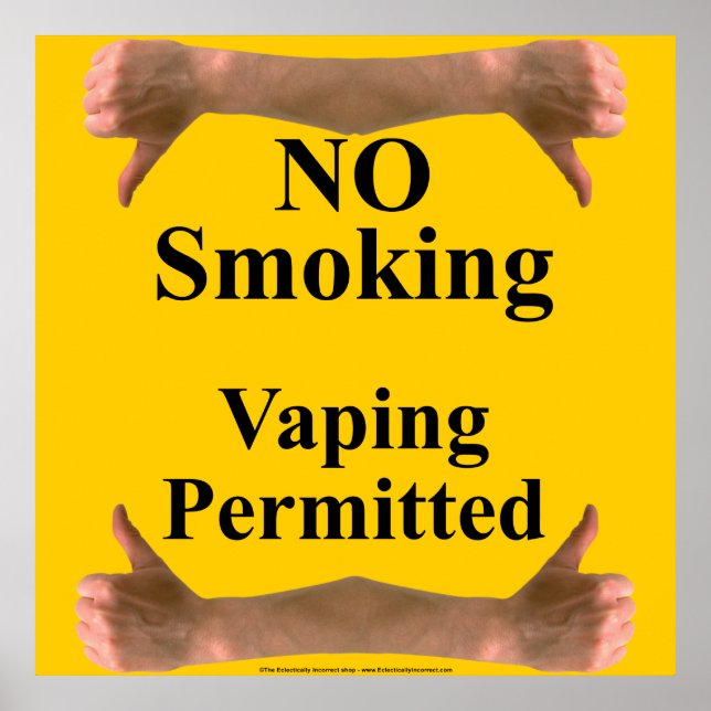 Smoking vs Vaping sign (Front)