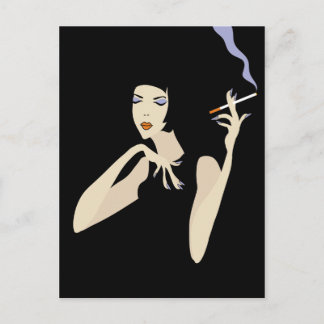 Smoking Woman Postcard