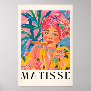 Smoking Woman Poster, Matisse Print, Cuban Cigar P Poster