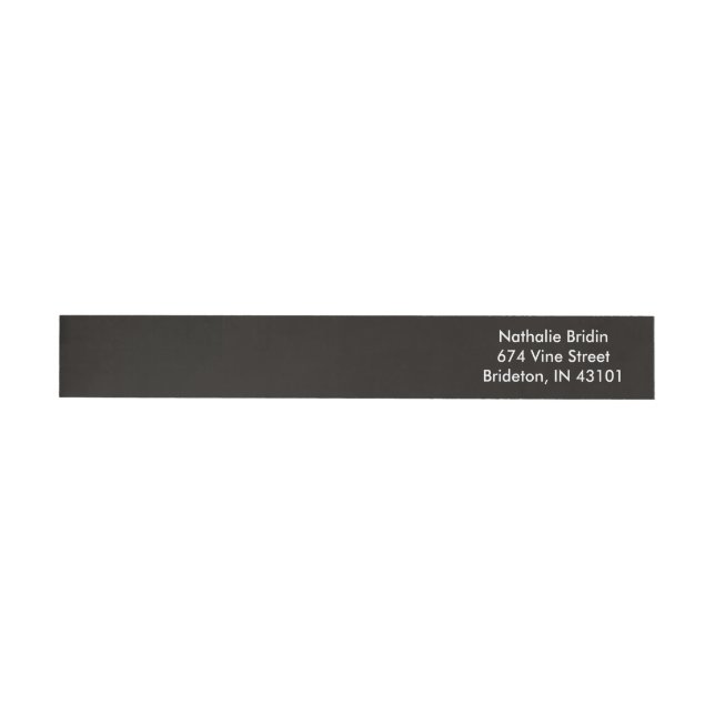 Smoky Black Upscale Color Complementing Wrap Around Label (Individual)