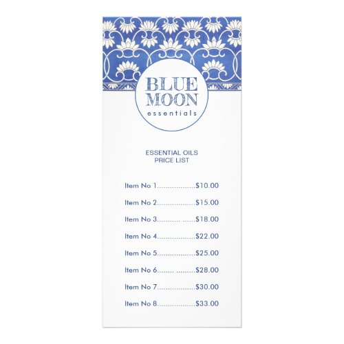 Smoky Blue Monogram Craftsperson Rack Card