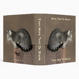 Smoky Gray Tabby Cat 3 Ring Binder