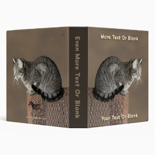 Smoky Gray Tabby Cat 3 Ring Binder