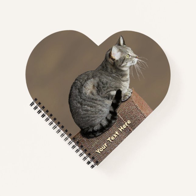 Smoky Gray Tabby Cat Notebook (Front)