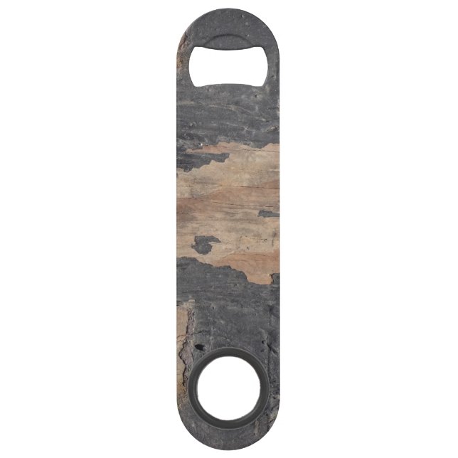 Smoky Gray Wood Speed Bottle Opener (Front)