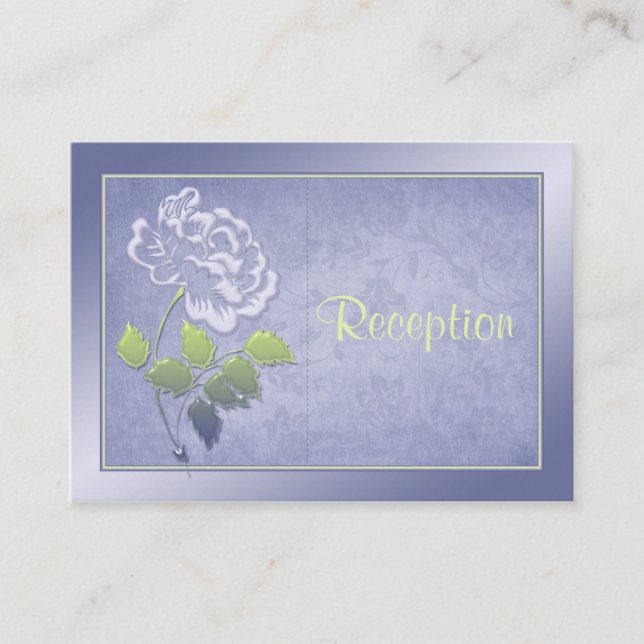 Smoky Lavender Peony with Green Enclosure Card (Front)