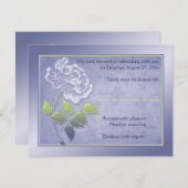 Smoky Lavender Peony with Green Reply Card (Front/Back)