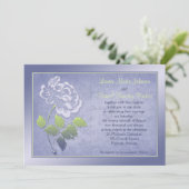 Smoky Lavender Peony with Green Wedding Invitation (Standing Front)