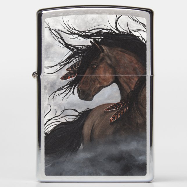 Smoky Mountain Bay Horse by Bihrle Zippo Lighter (Front)