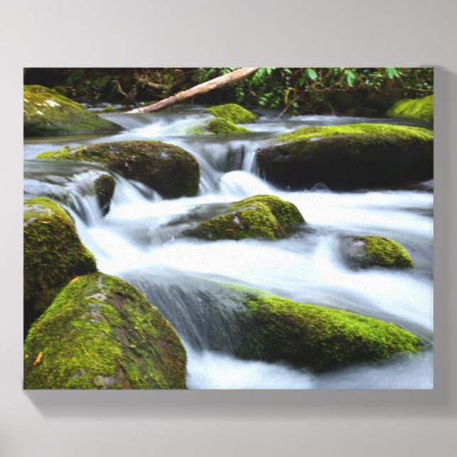 Smoky Mountain Cascade Canvas Photo Tile (Front Set)