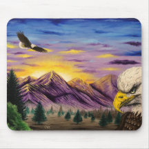“Smoky Mountain Eagles” Scenic Art Mouse Pad