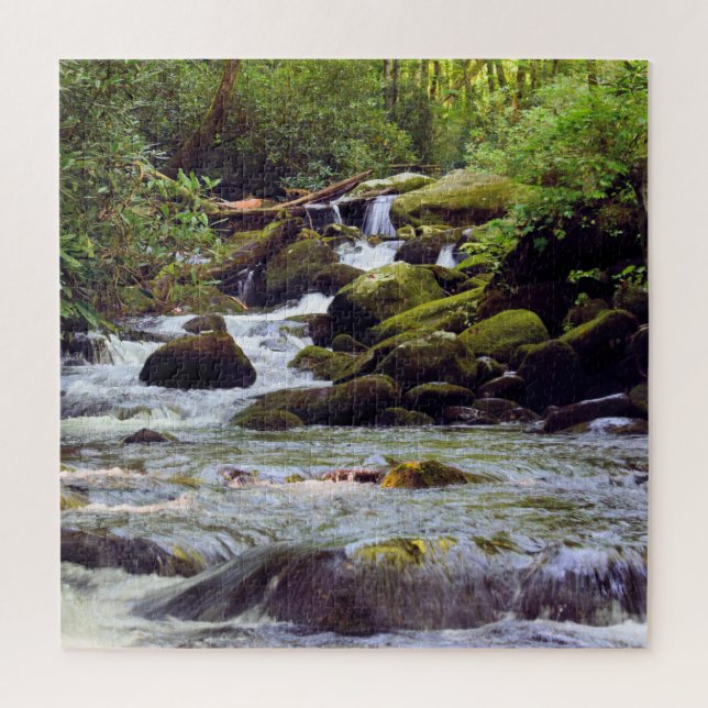 Smoky Mountain Stream  -  20x20 Jigsaw Puzzle (Vertical)