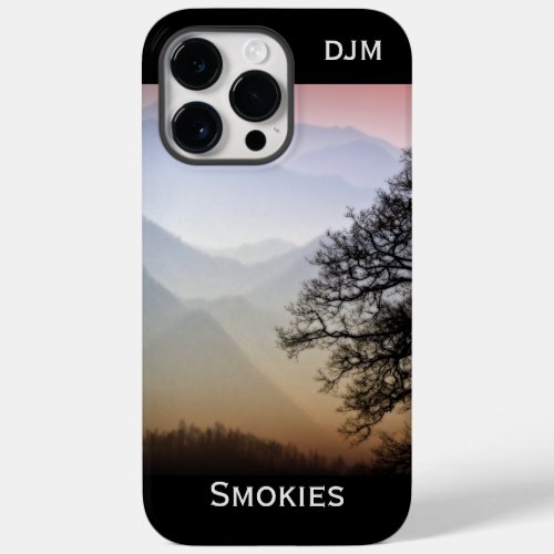 Smoky Mountain Sunset Blue Ridge Parkway Monogram Case_Mate iPhone 14 Pro Max Case