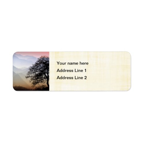 Smoky Mountain Sunset from the Blue Ridge Parkway Label