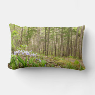 Smoky Mountain Trail in Spring Lumbar Pillow