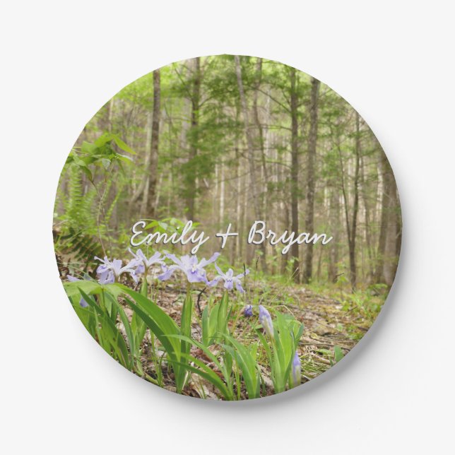 Smoky Mountain Trail in Spring Paper Plates (Front)