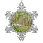 Smoky Mountain Trail in Spring Snowflake Pewter Christmas Ornament