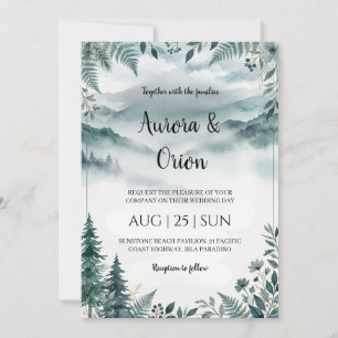 smoky mountain wedding invitations