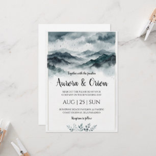 smoky mountain wedding invitations